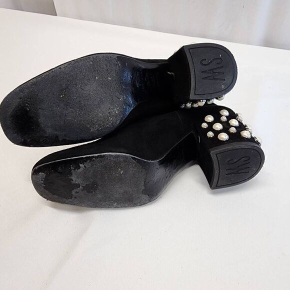 Stuart Weitzman Size 5.5 Pearl Bacari Black Suede Boots K - Picture 10 of 11